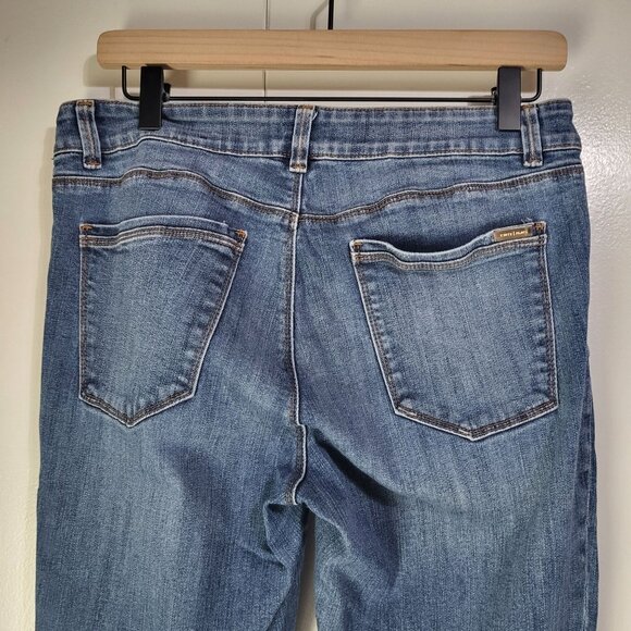 WHITE HOUSE BLACK MARKET WHBM Women's SZ 8 Skimmer Distressed Jeans - Picture 4 of 12